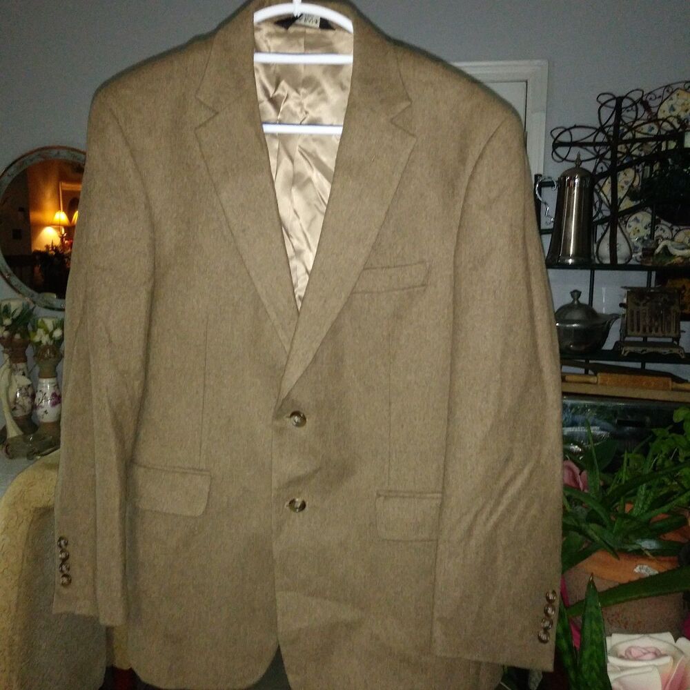 Jos A Bank Blazer Suit Jacket Men's 40S Tan Brown Wool